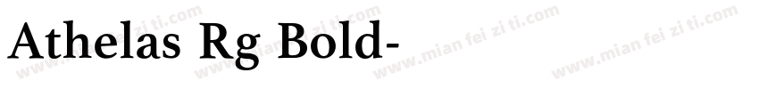 Athelas Rg Bold字体转换